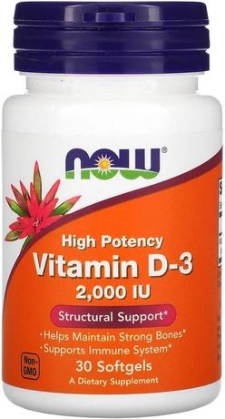 Vitamine Now Foods Vit D-3 2000iu    120 SGELS